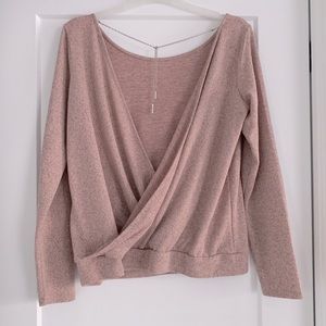Dynamite open back knit blouse sweater large